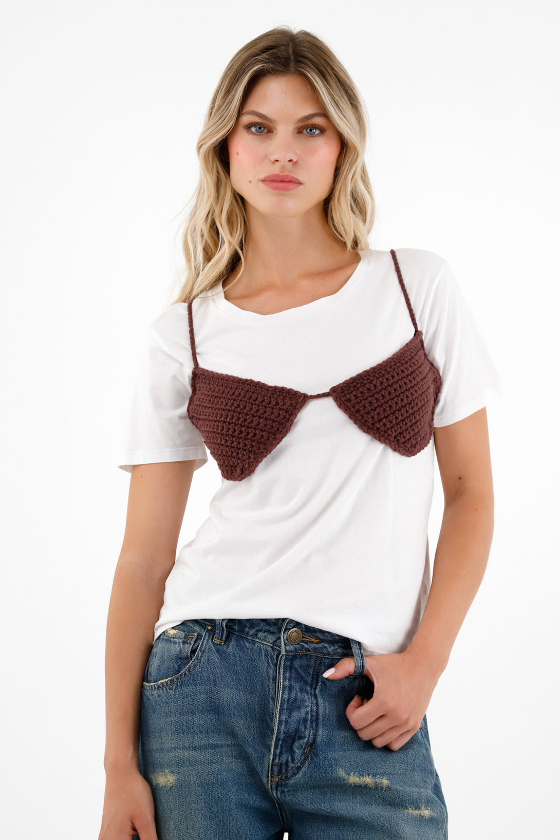 Women's Red Knit Top