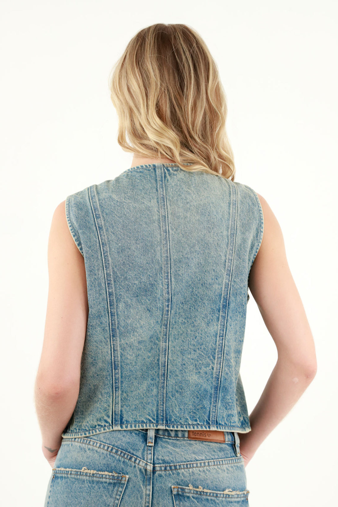 Women's Blue Cargo Pocket Vest