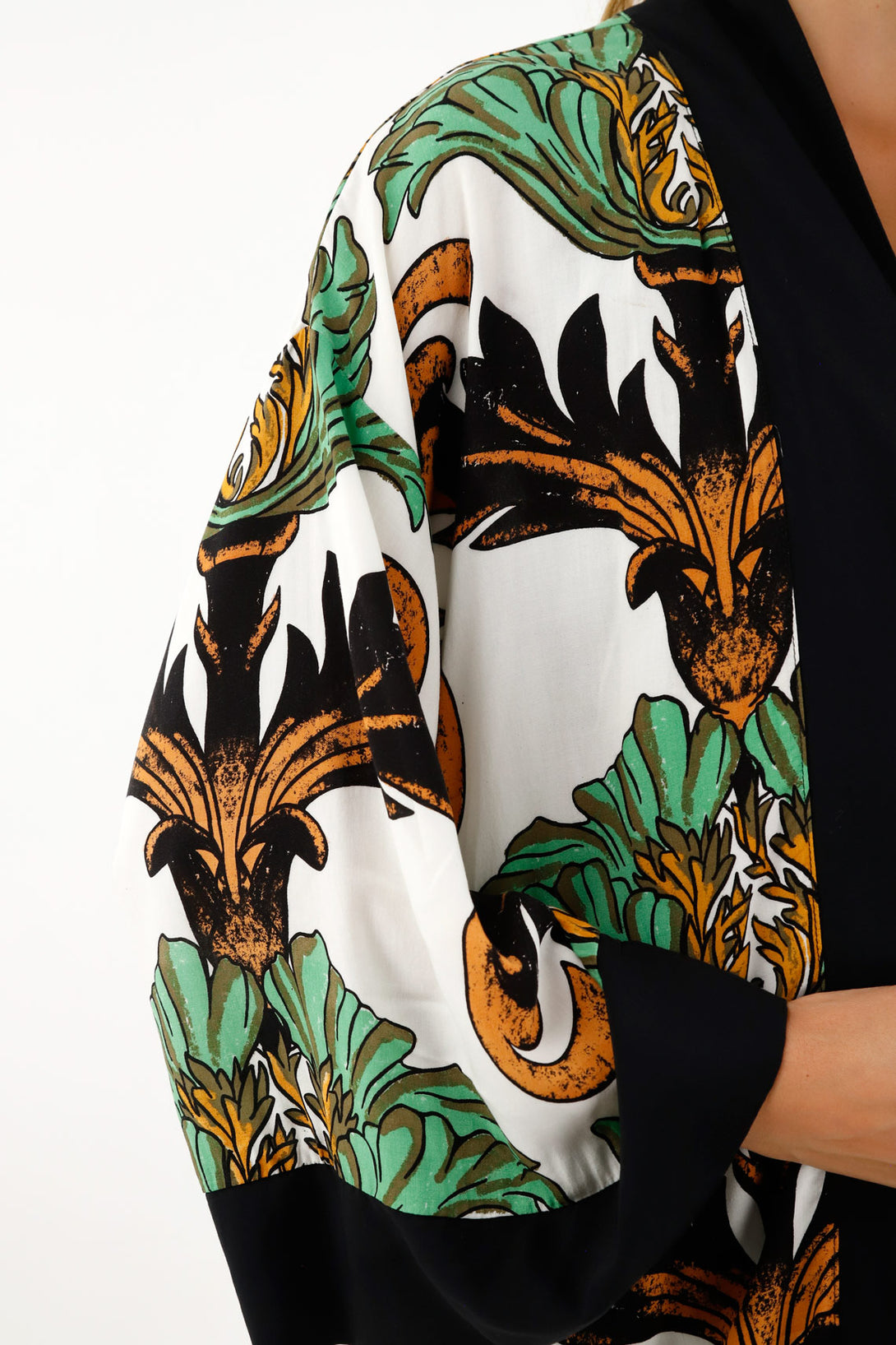 Women's 3/4 Sleeve Printed Kimono