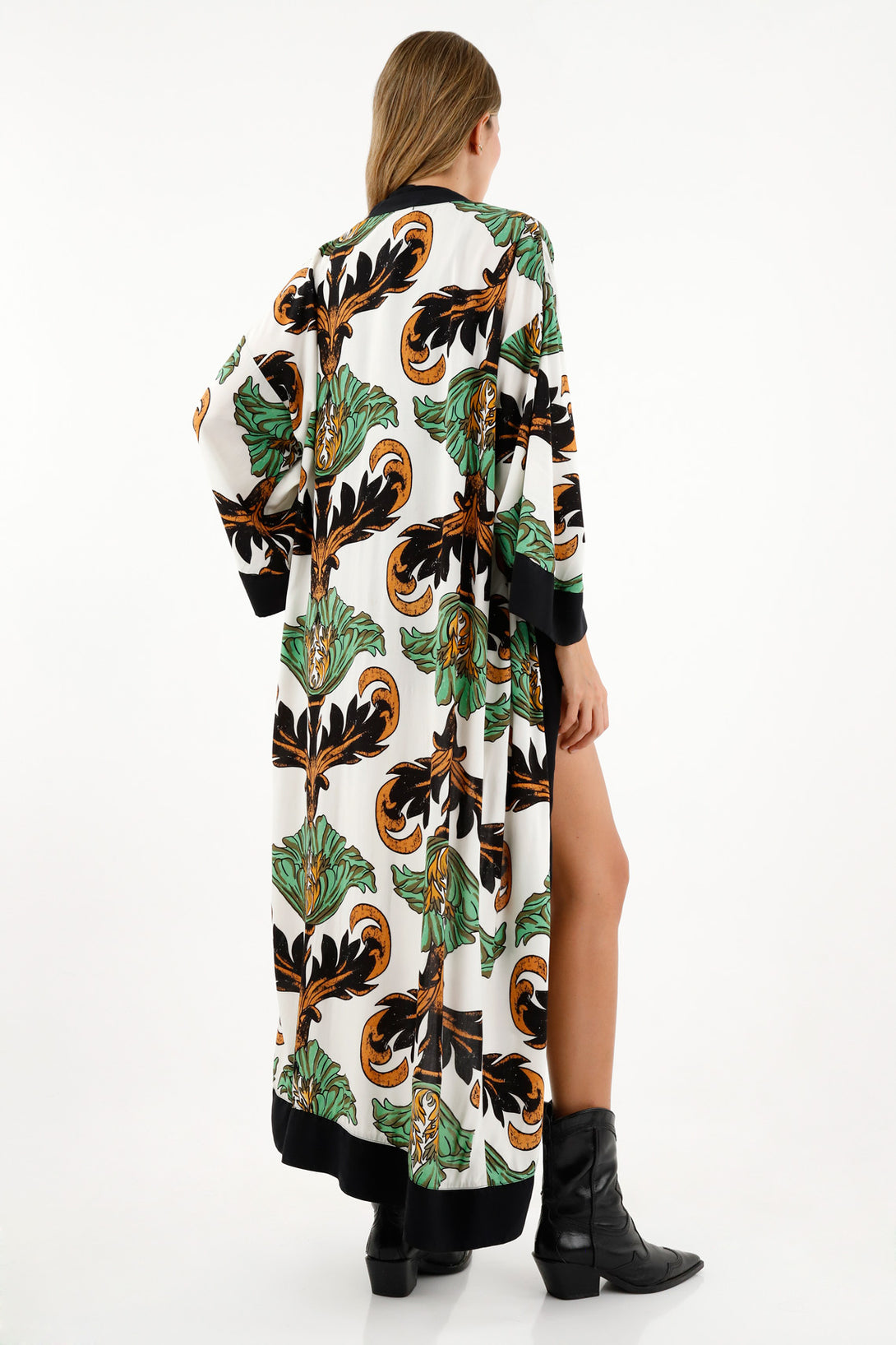 Women's 3/4 Sleeve Printed Kimono