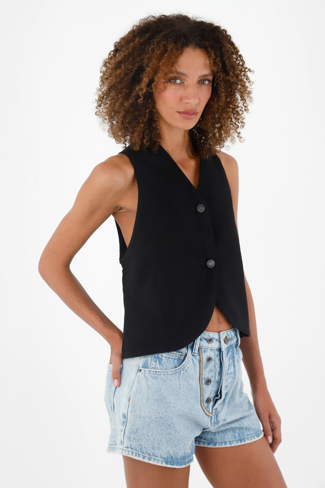 Women's Black Oversized Vest