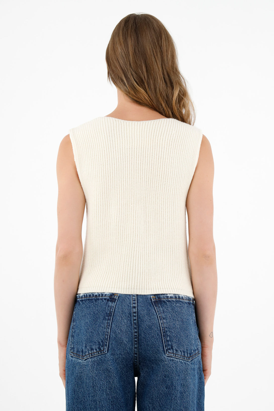 Women's Raw Knitted Vest