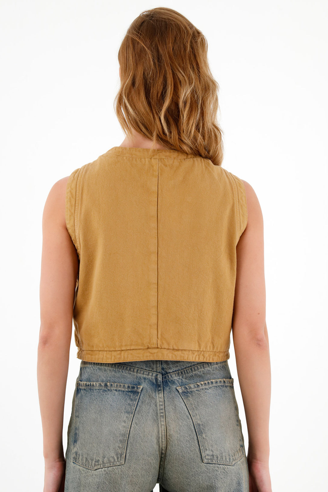 Women's Embroidered Brown Vest