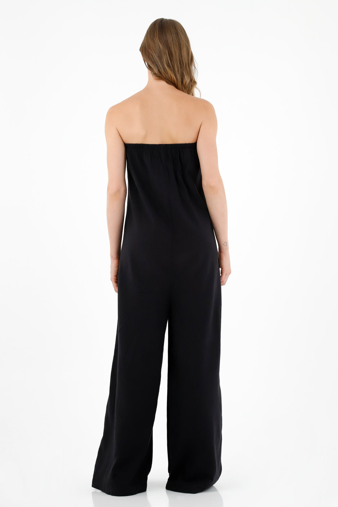 Women's Strapless Black Jumpsuit