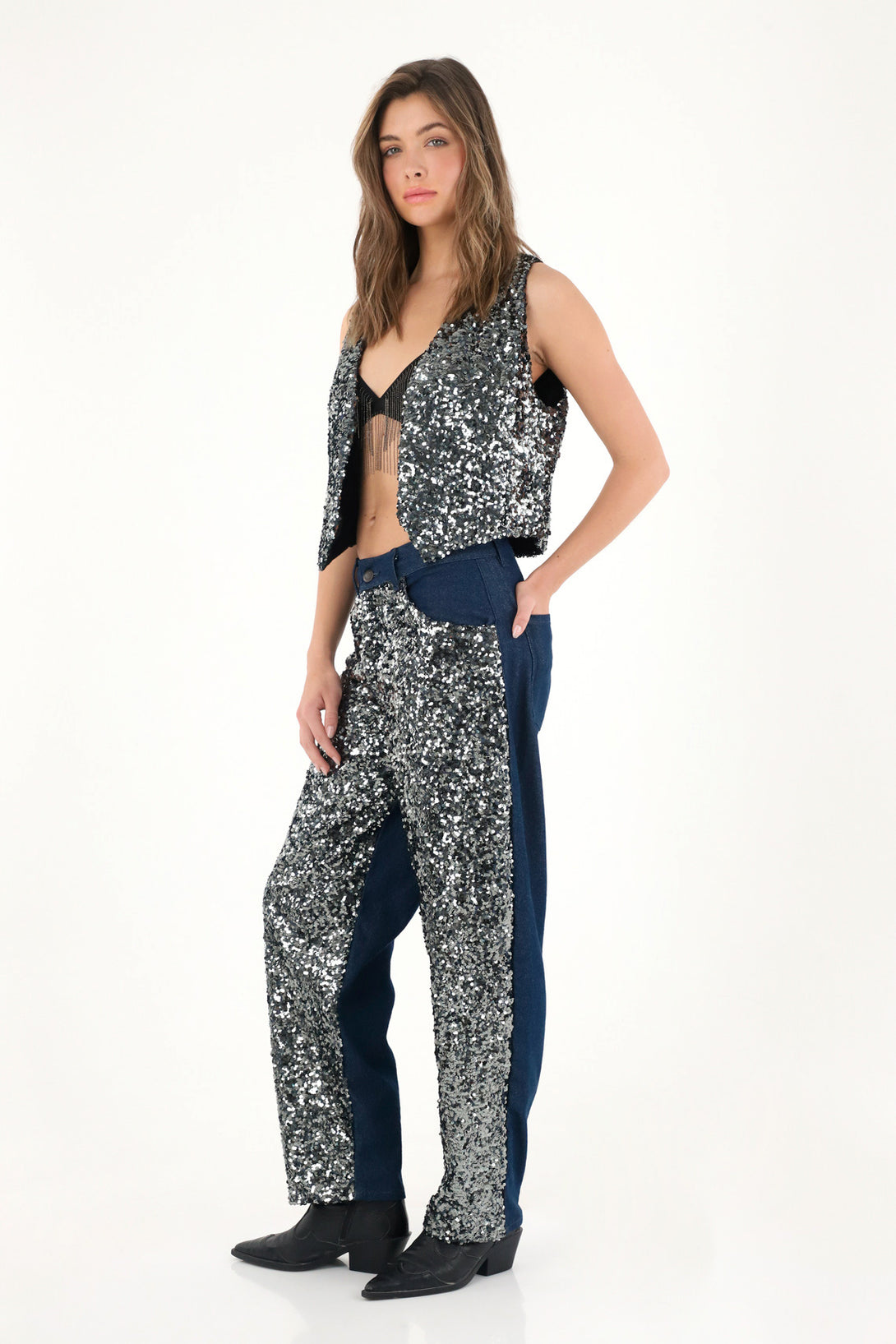 Women's sequin vest