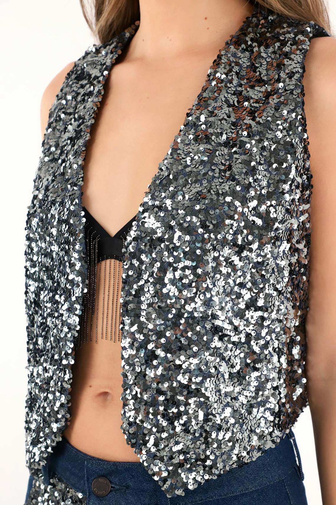 Women's sequin vest