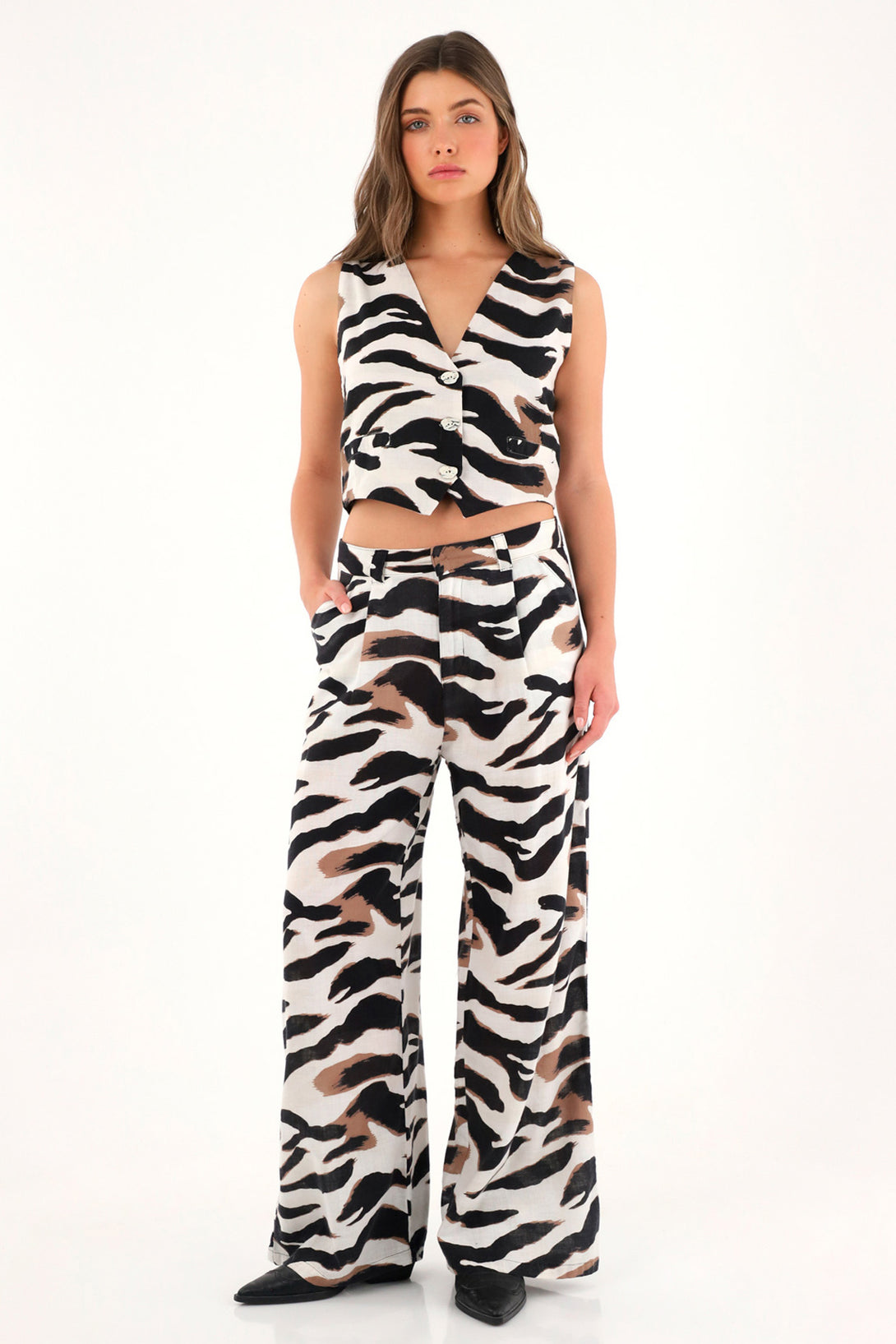 Women's animal print vest