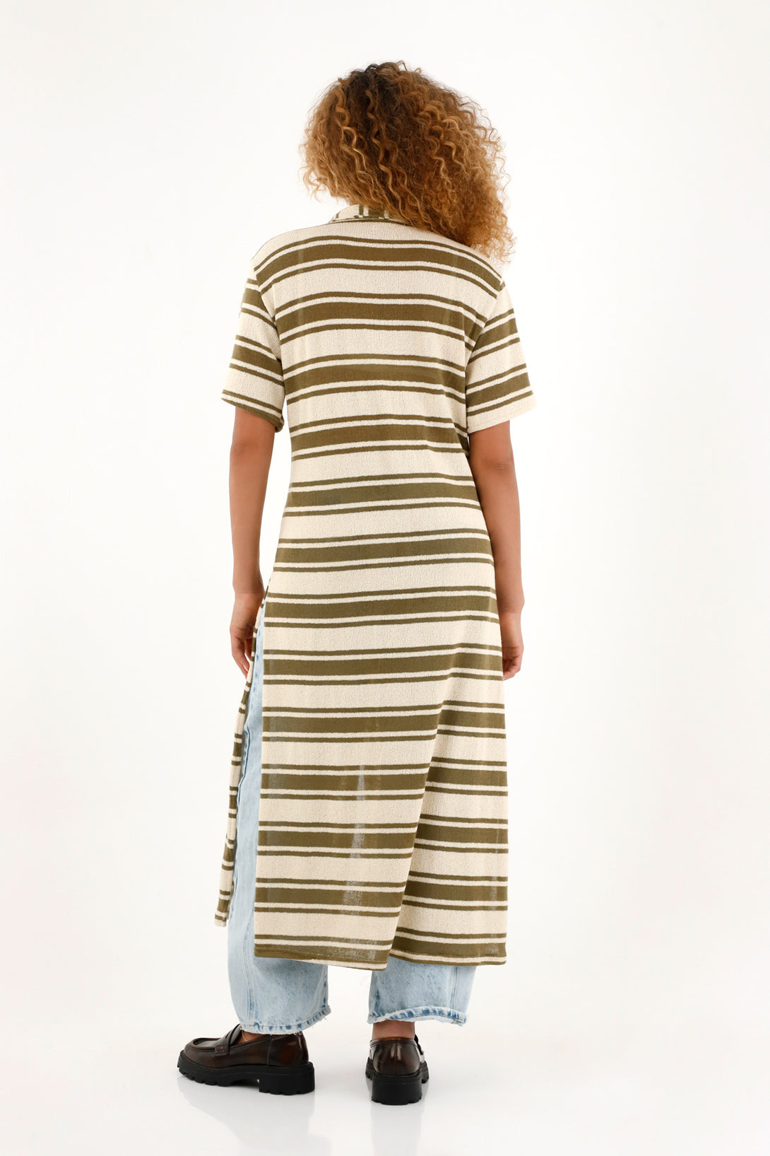 Women's Long Striped Cover-Up