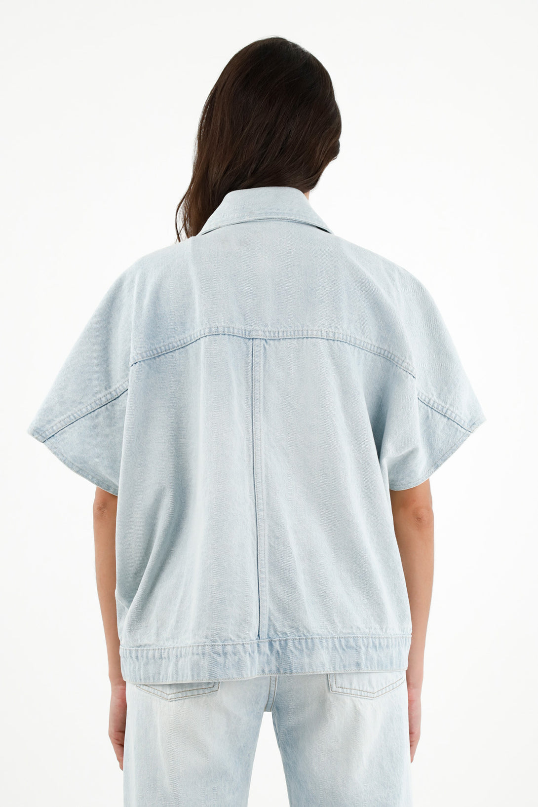 Chaleco oversize azul para mujer