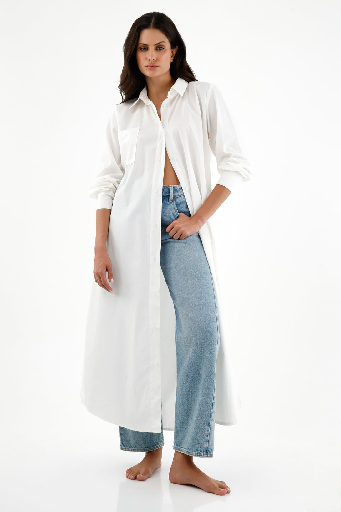 Women's White Tunic Shirt