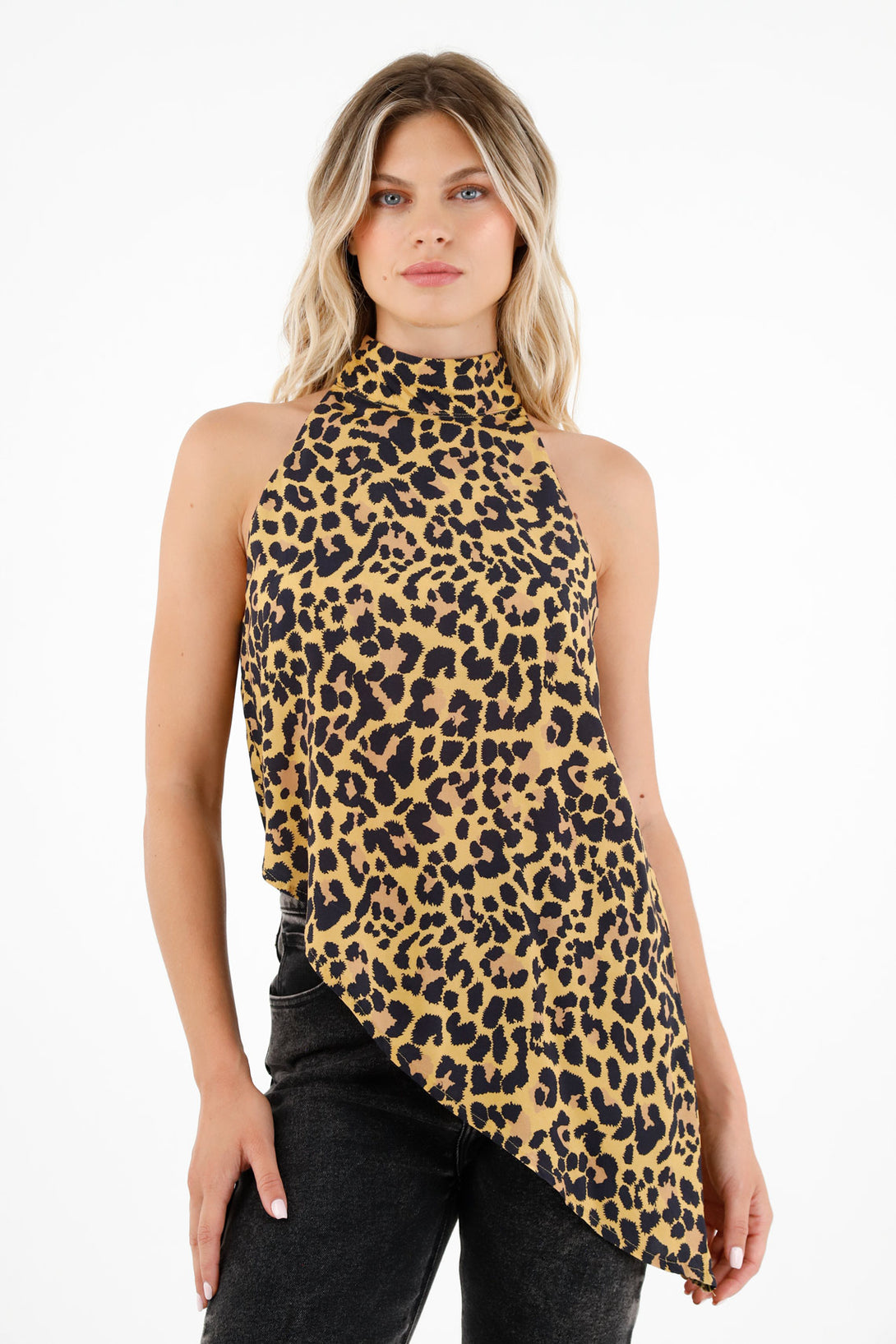 Camisa con diseño de animal print para mujer