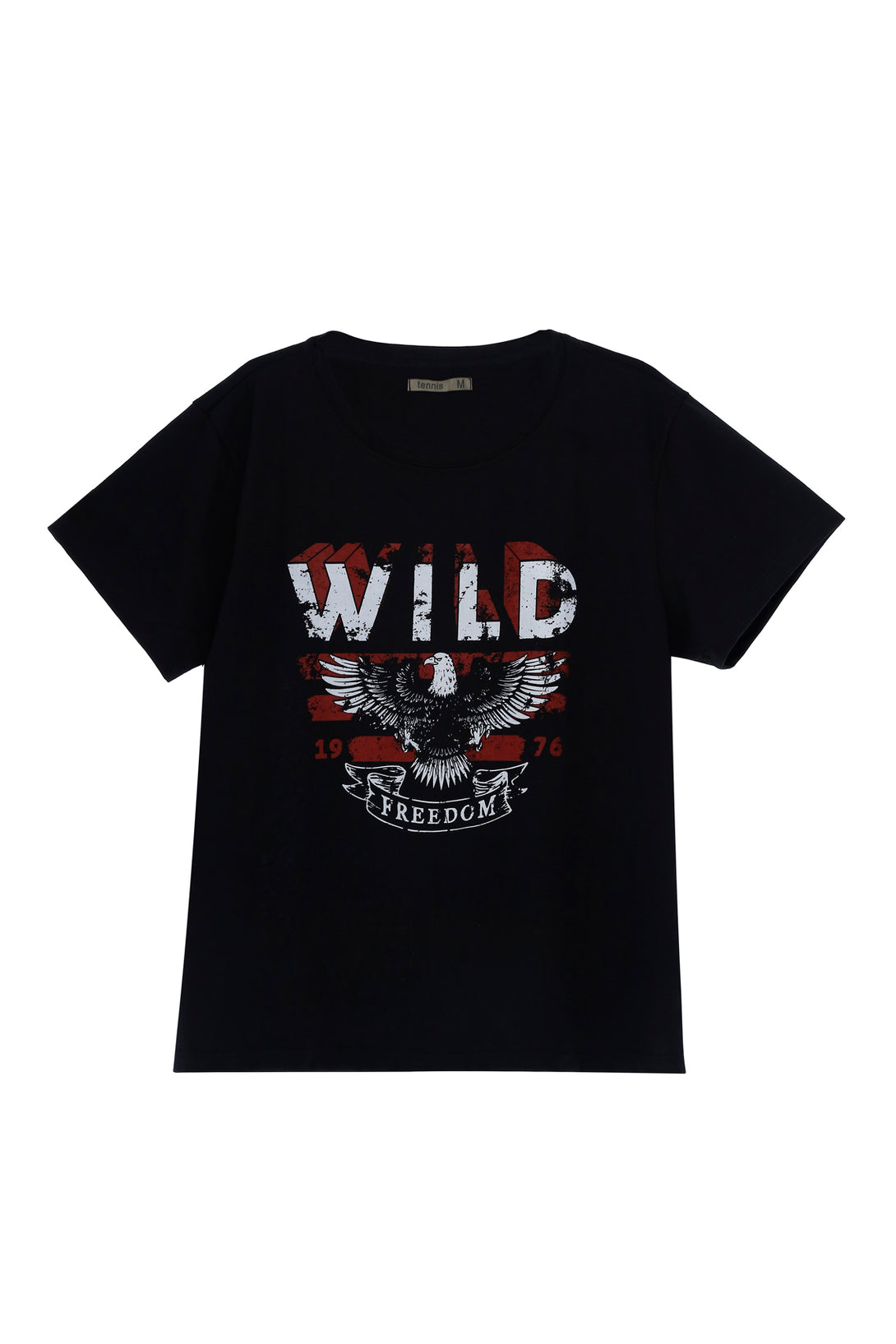 Women's Black Graphic T-Shirt