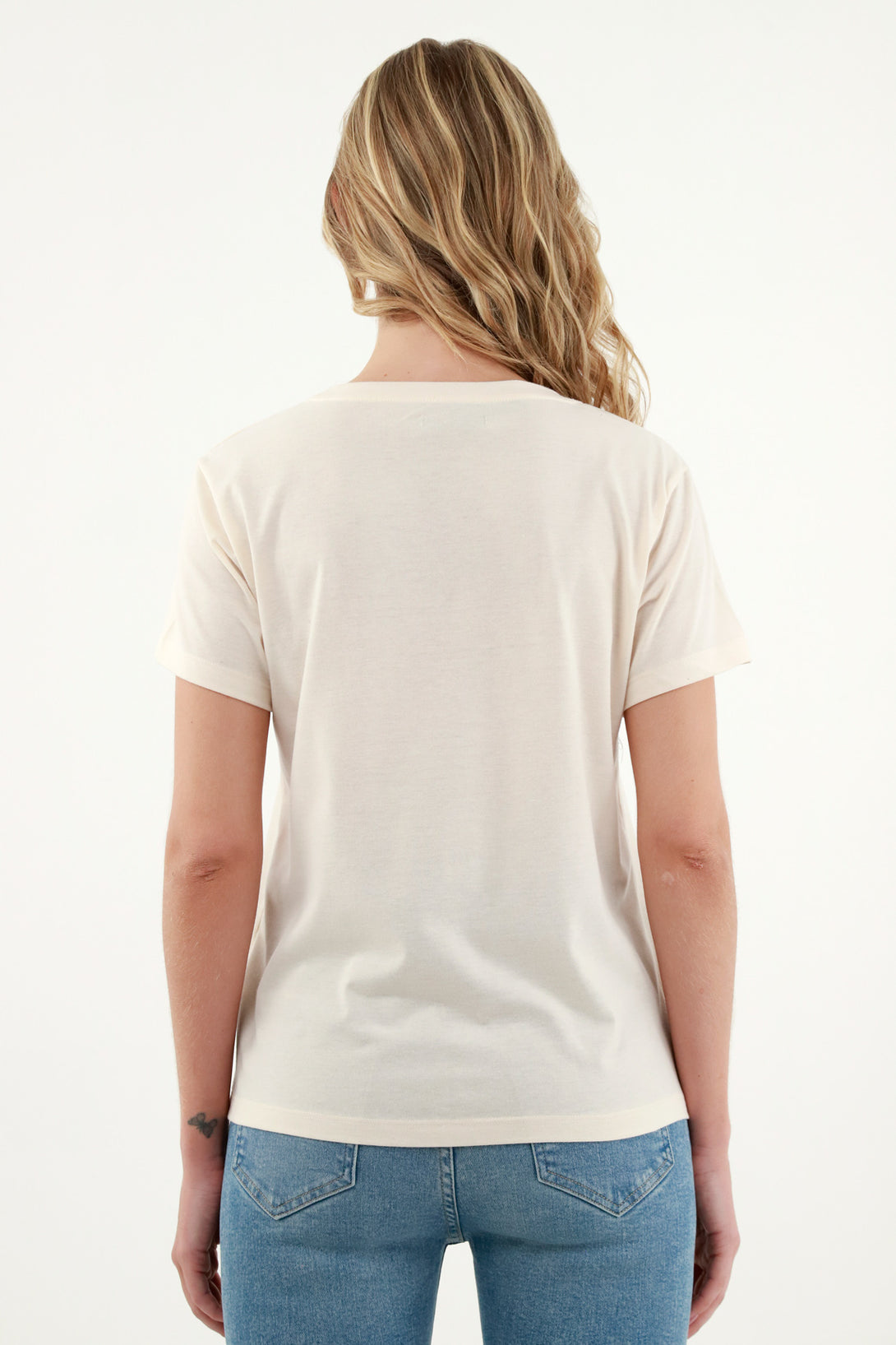 Women's Basic Ecru T-Shirt