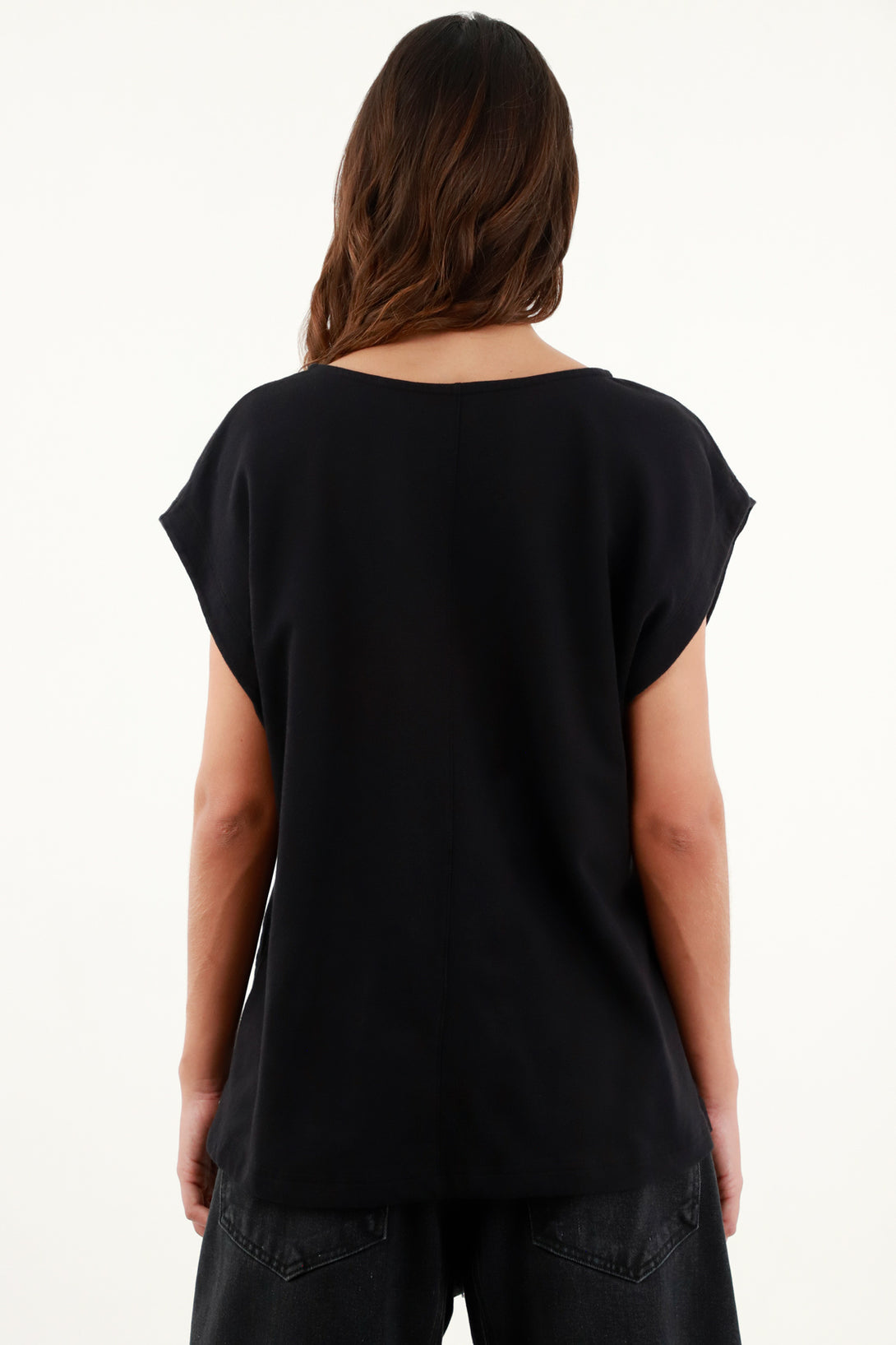 Camiseta oversize negra para mujer