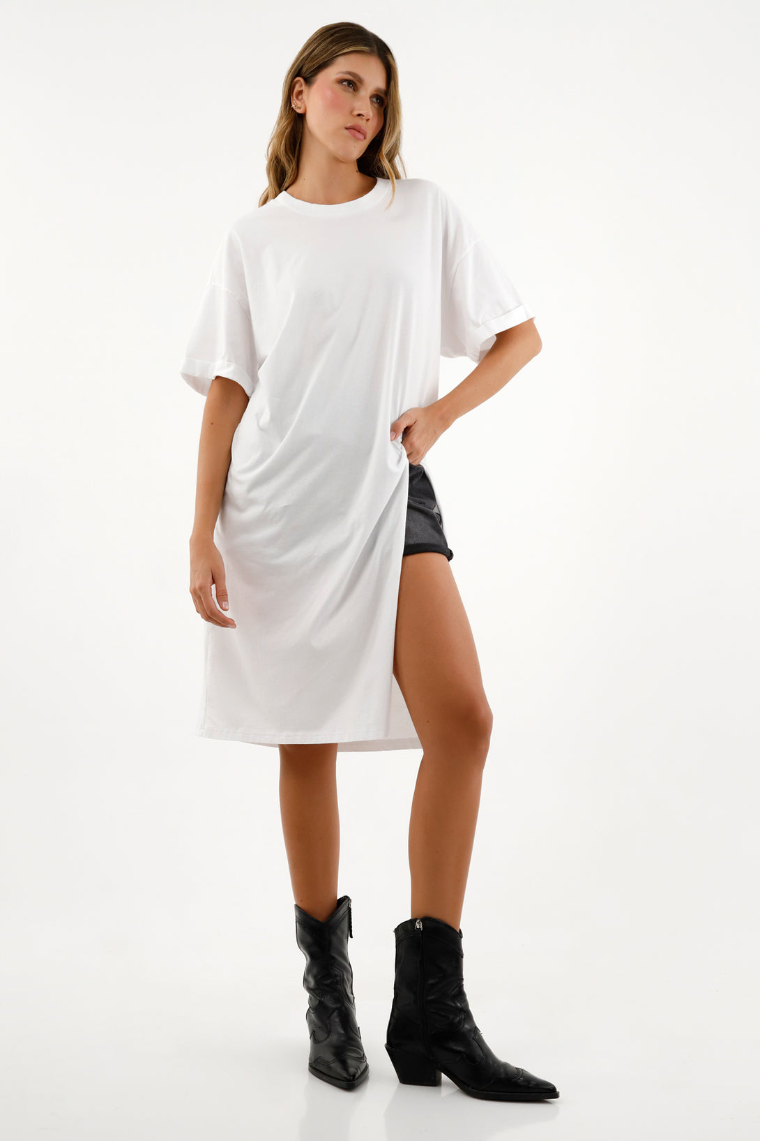 Women's White Long T-Shirt