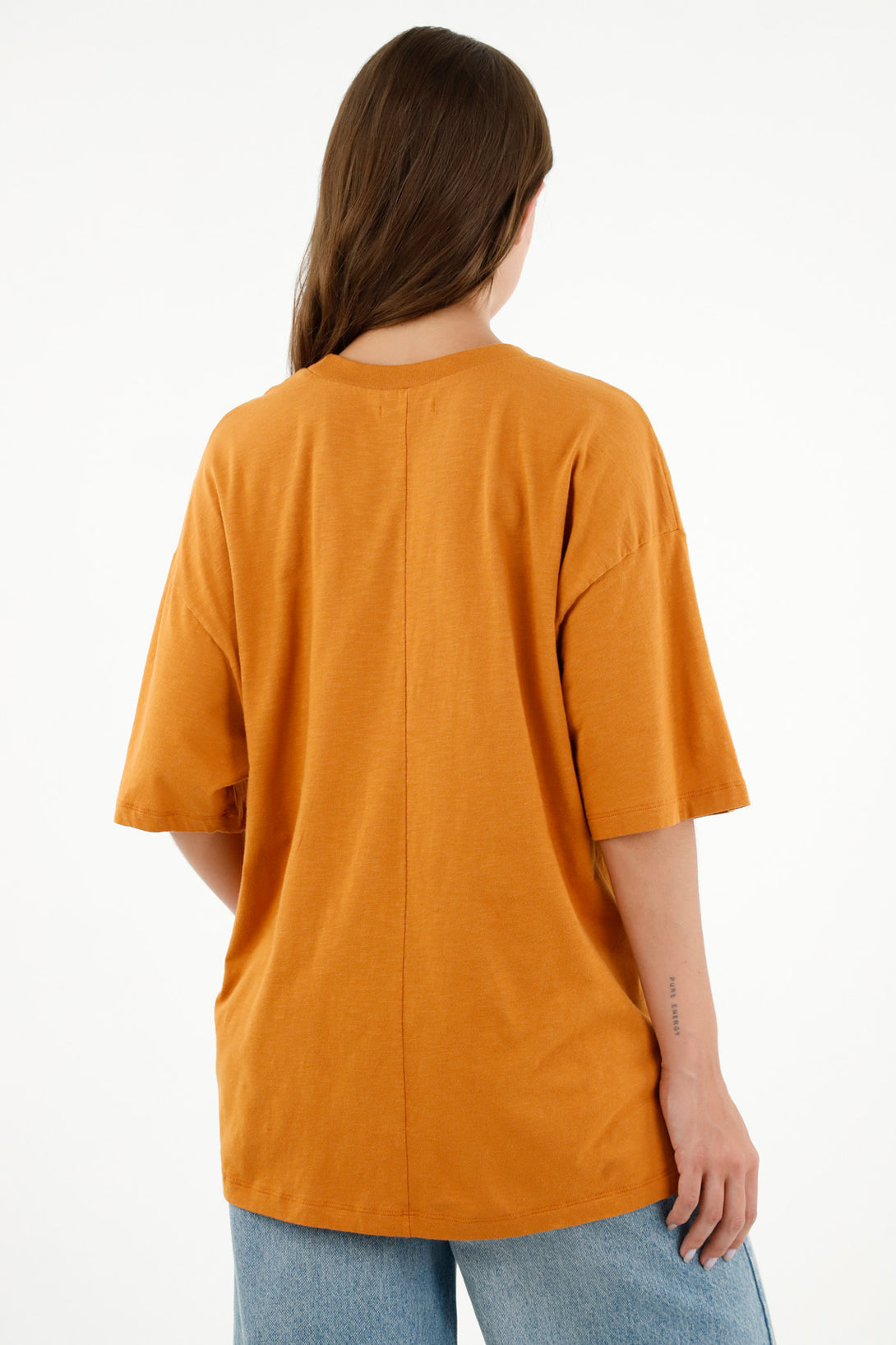 Camiseta naranja oversize para mujer