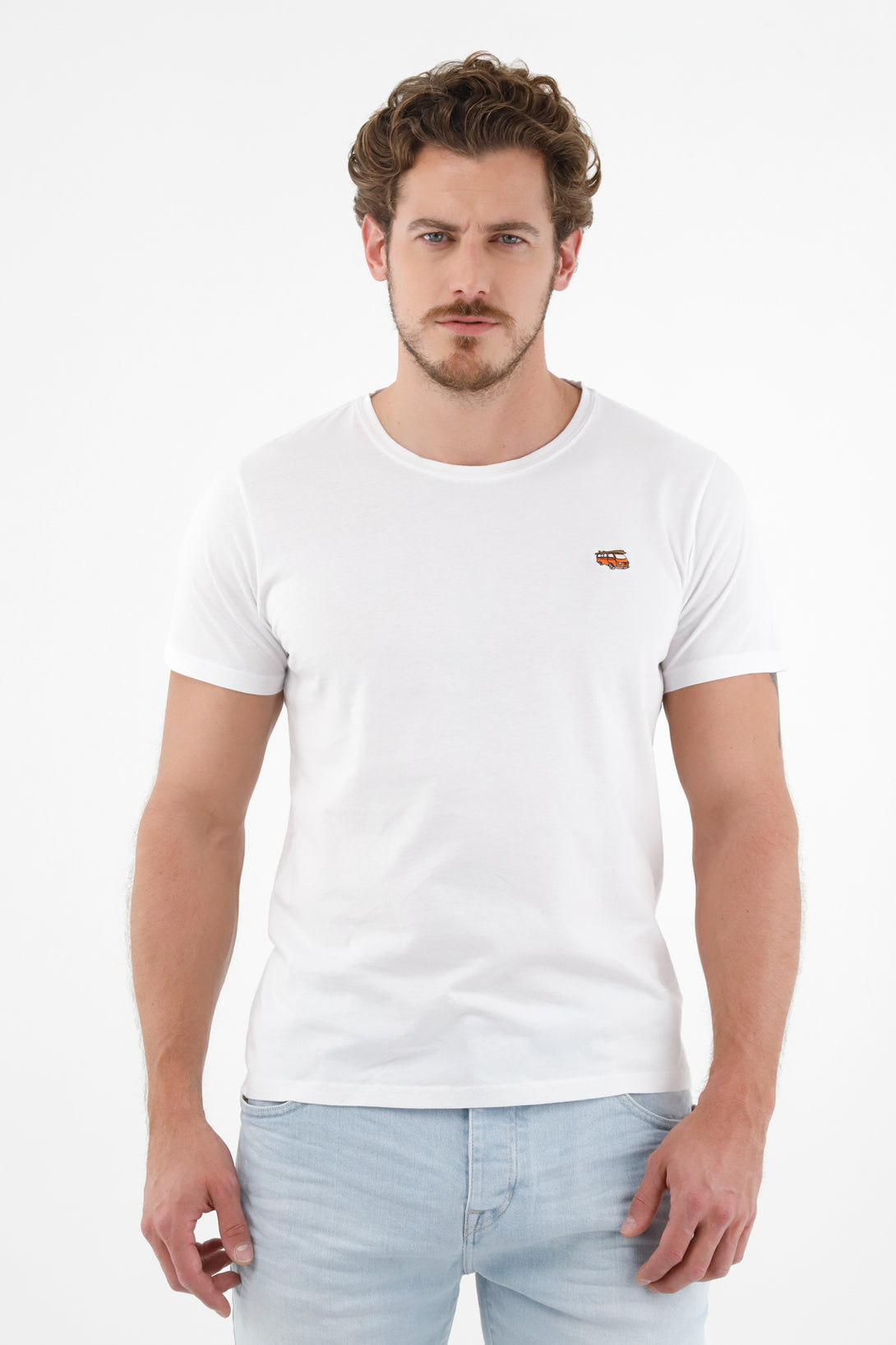 Camiseta manga corta blanca para hombre