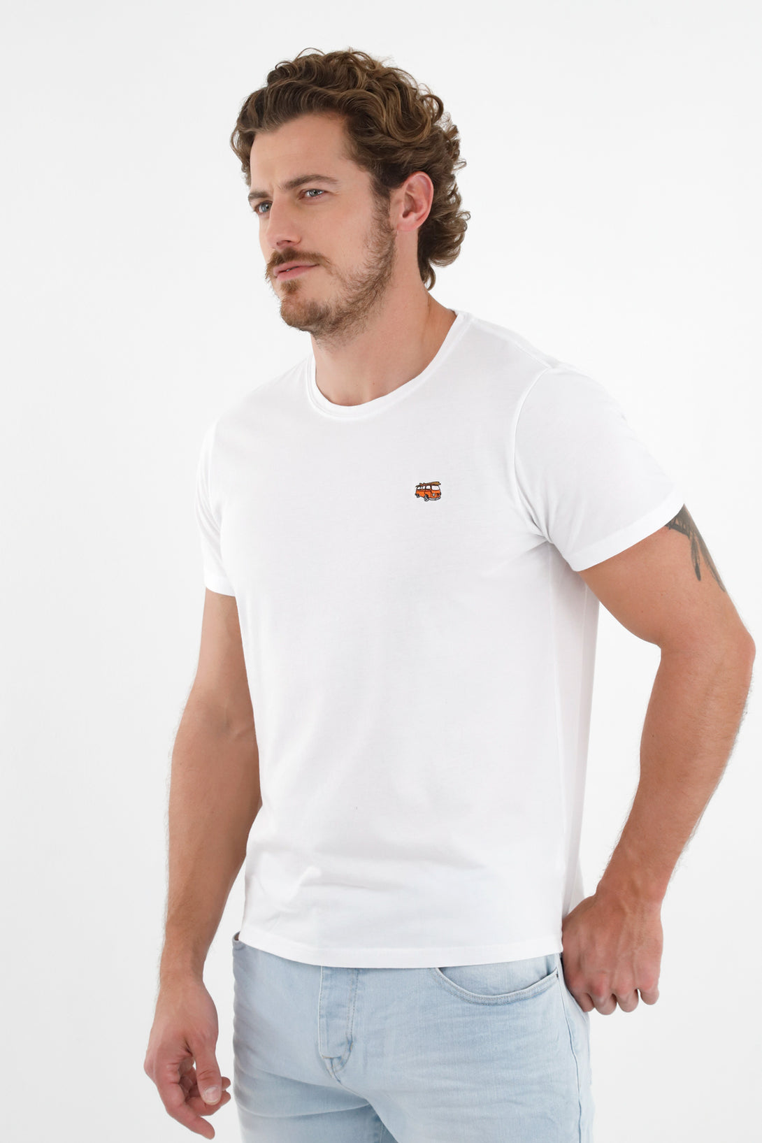 Camiseta manga corta blanca para hombre