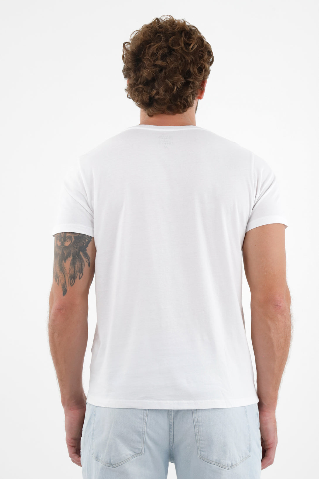 Camiseta manga corta blanca para hombre