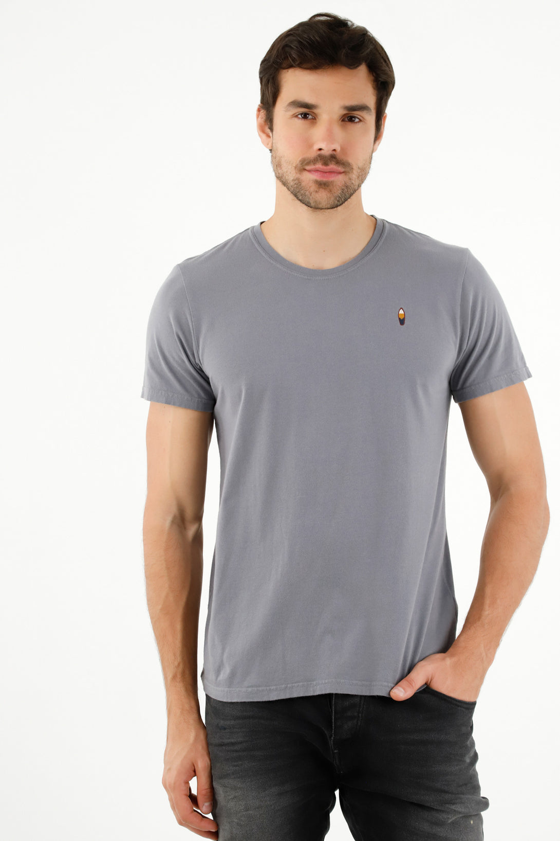 Camiseta básica gris para hombre