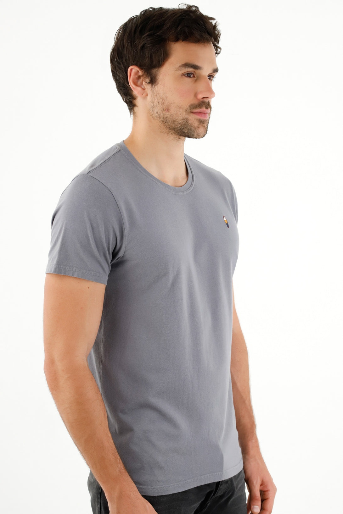 Camiseta básica gris para hombre