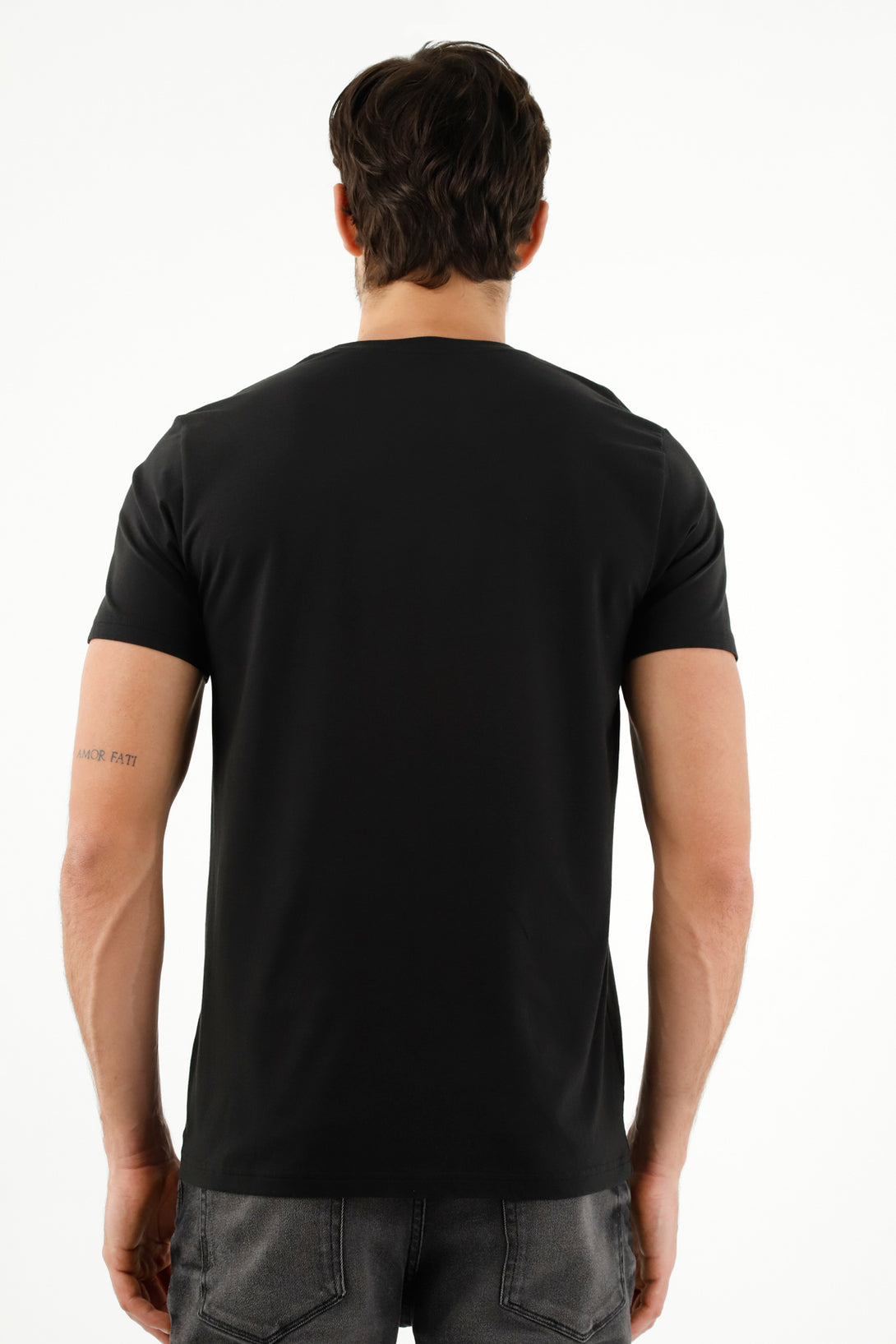 Camiseta manga corta negra para hombre