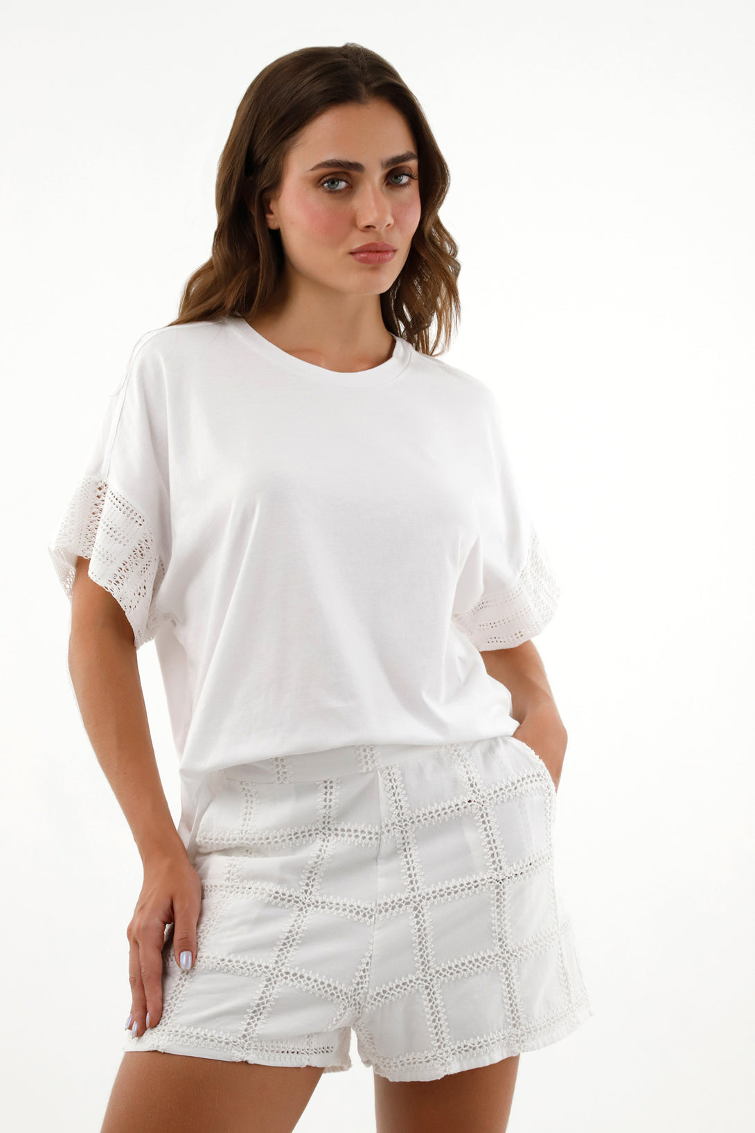 Camiseta blanca oversize para mujer