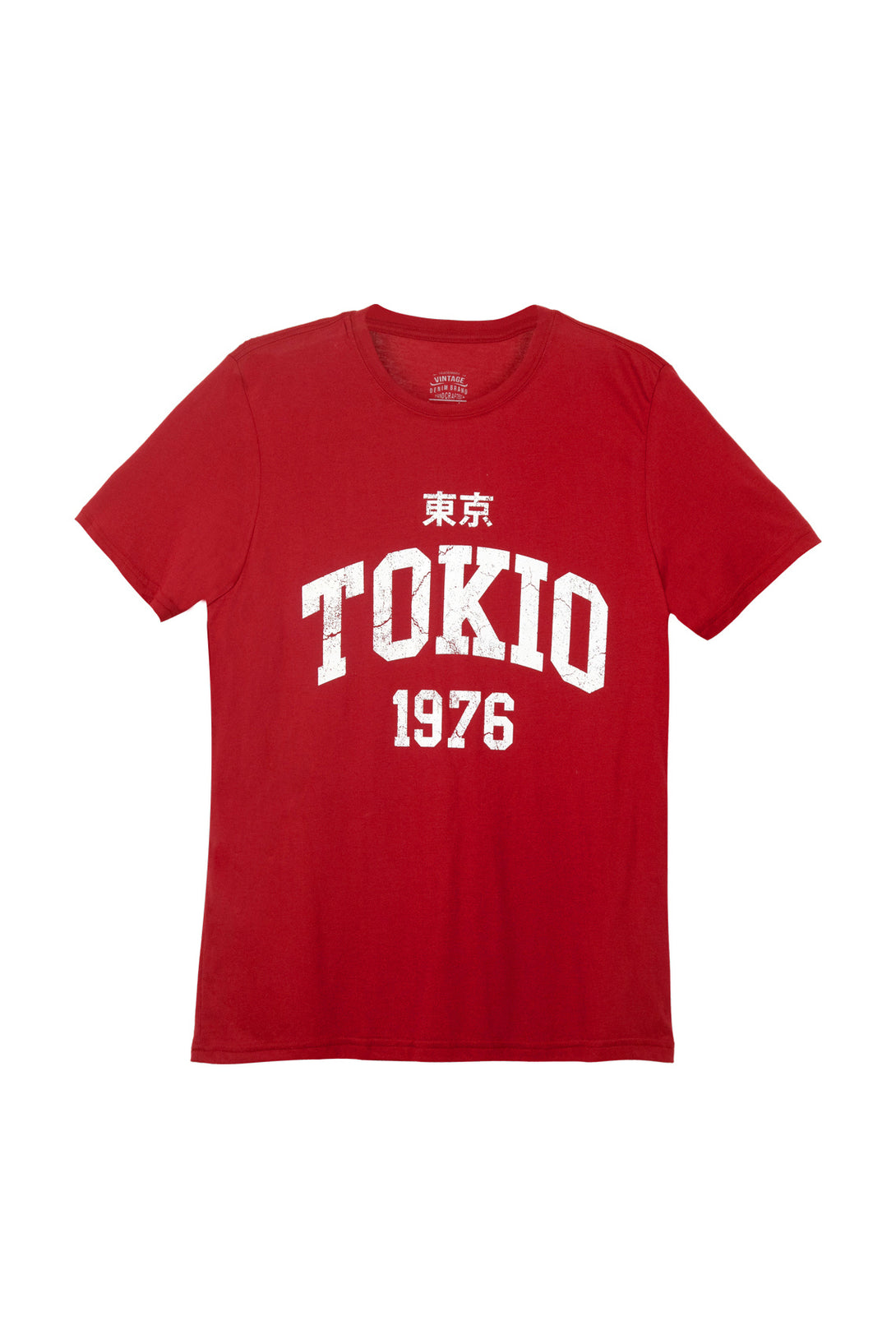 Camiseta roja estampada para hombre