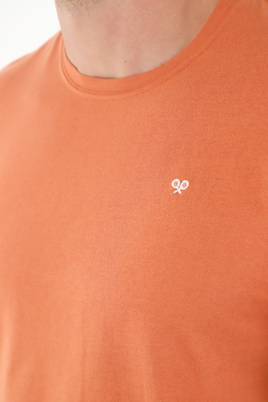 Men's Orange Back-Printed T-Shirt