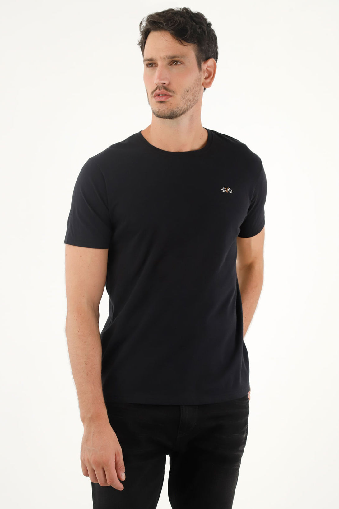 Camiseta básica negra para hombre