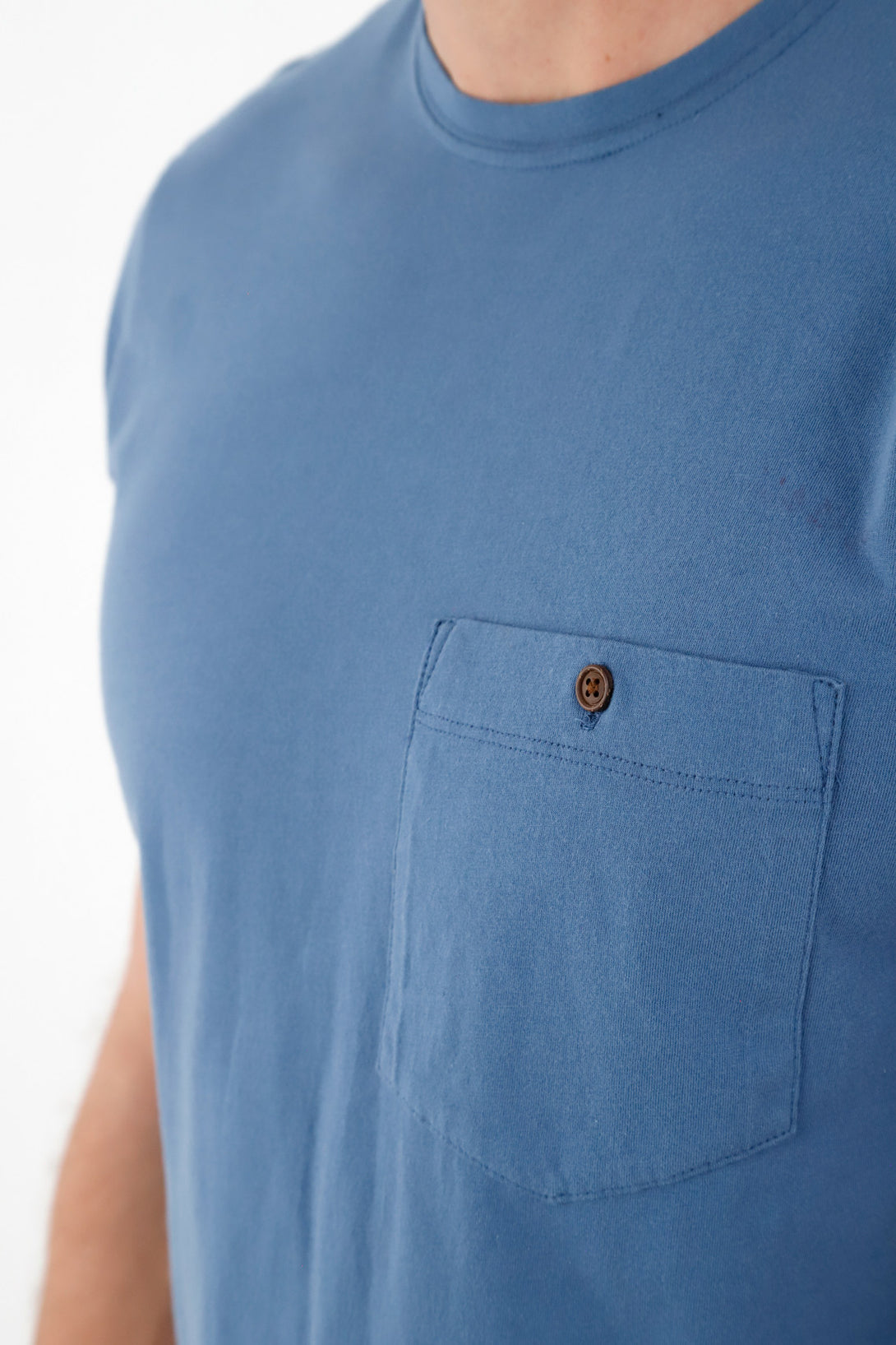 Men's Blue Pocket T-Shirt