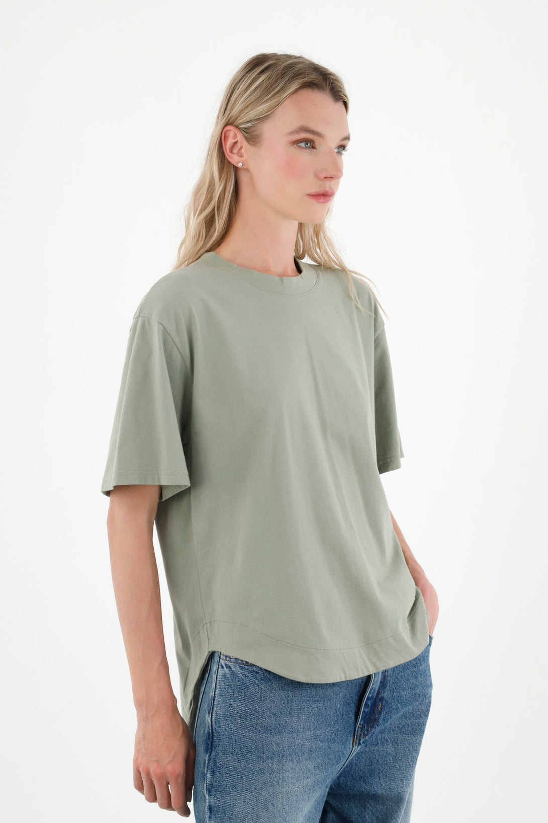 Camiseta oversize verde para mujer