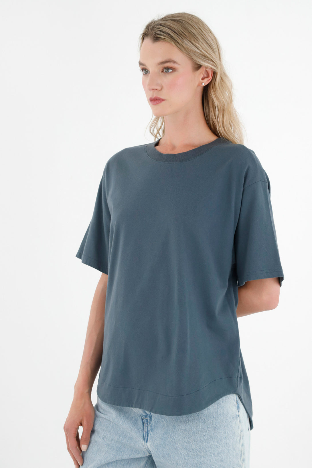 Women's Blue Oversized Top