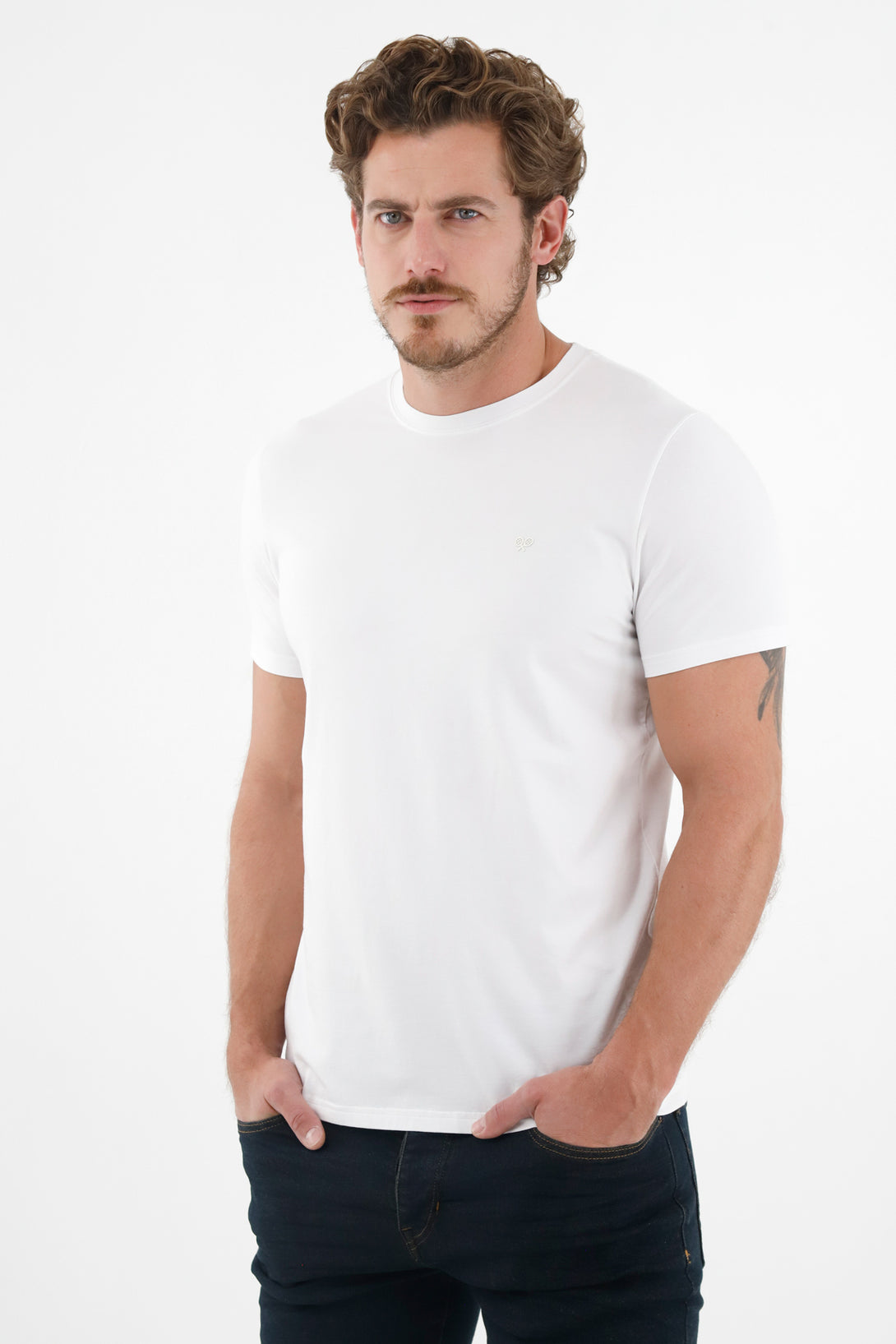 Men's White Tennis Racket T-Shirt