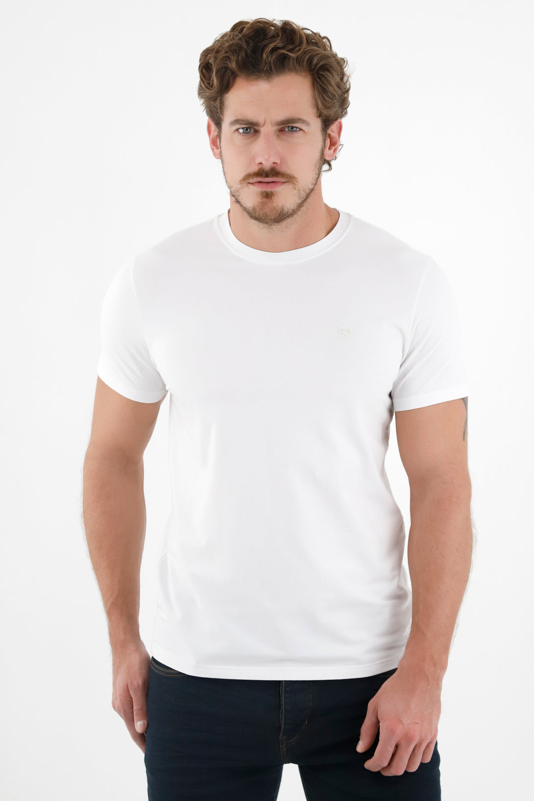 Men's White Tennis Racket T-Shirt