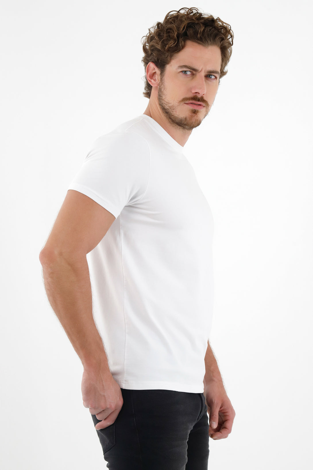 Men's White Crew Neck T-Shirt