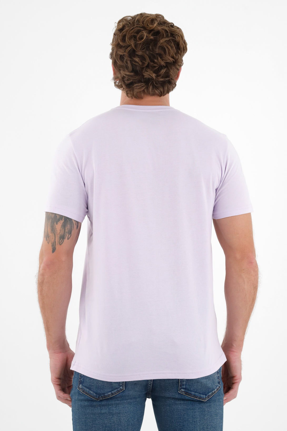 Camiseta morada manga corta para hombre