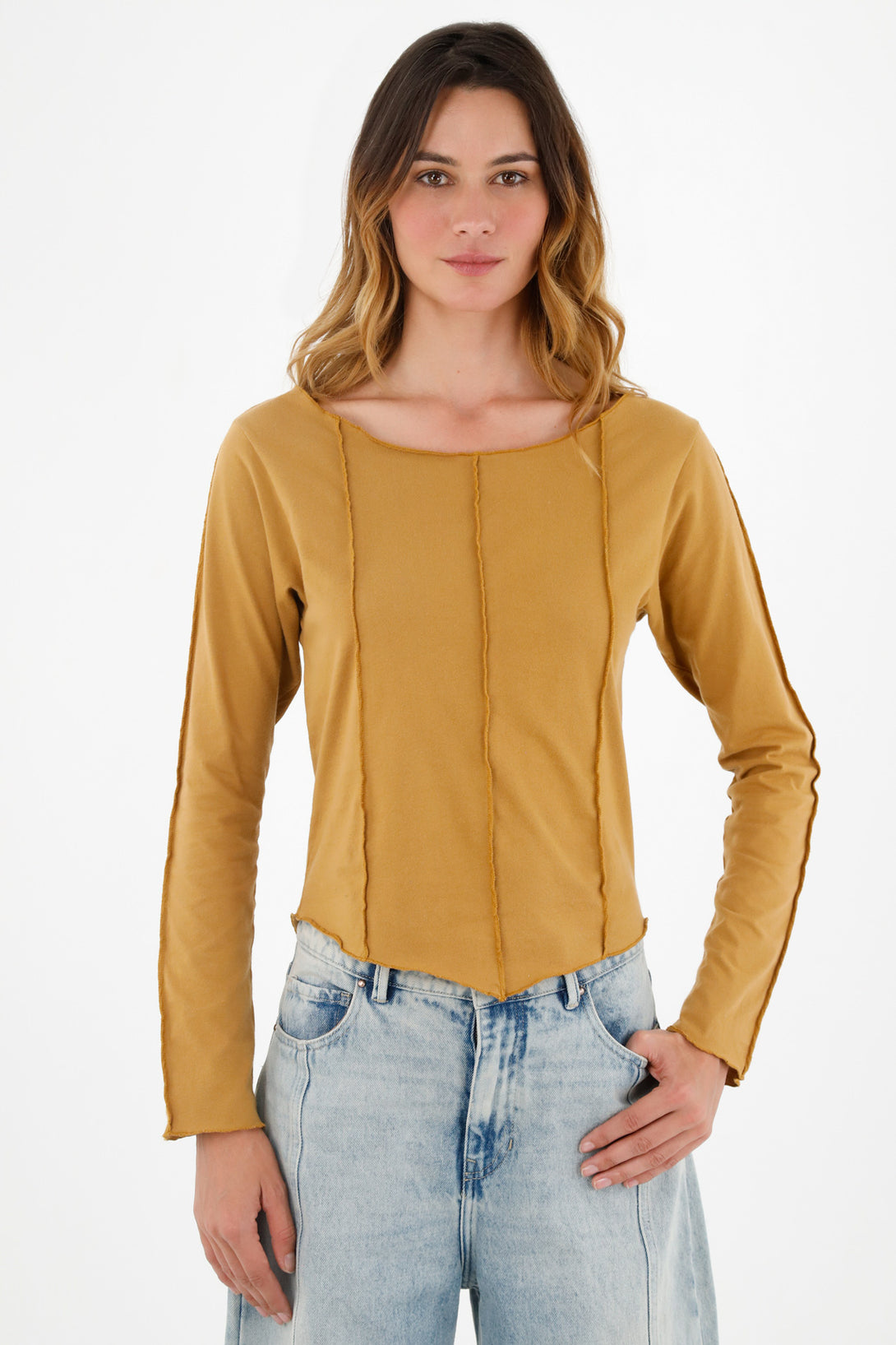 Women's Yellow Long Sleeve Shirt