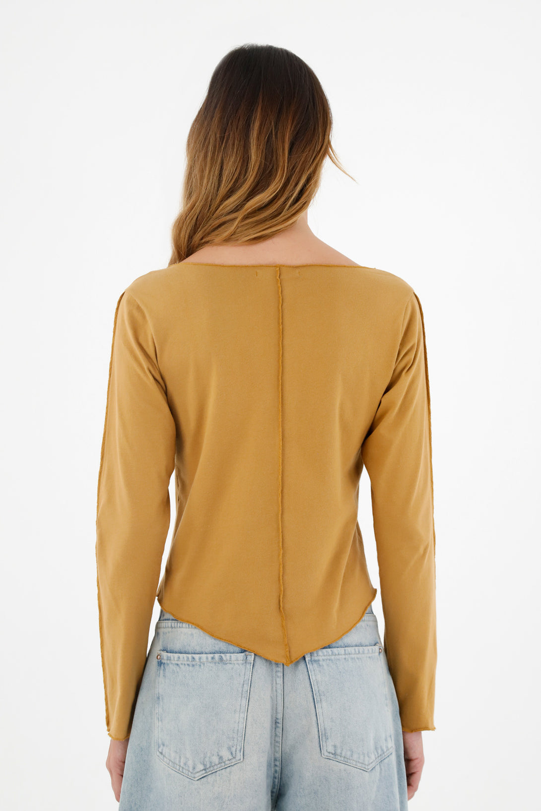 Women's Yellow Long Sleeve Shirt