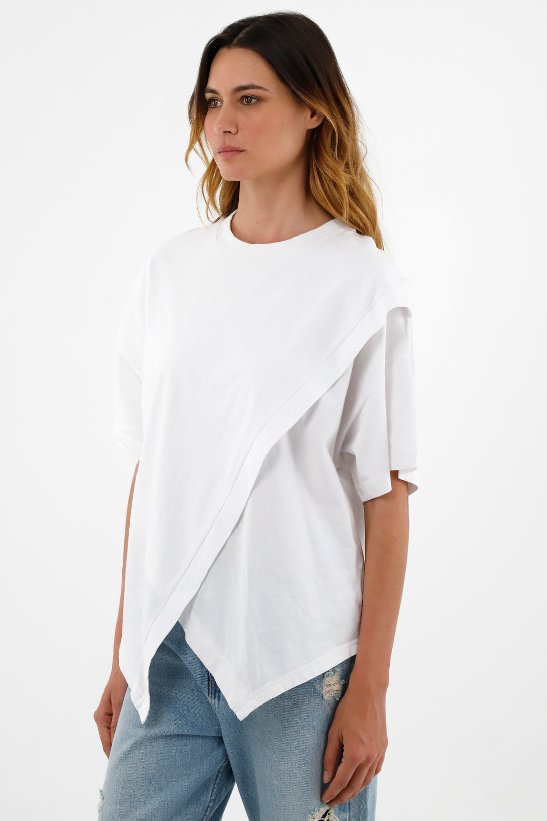 Camiseta oversize blanca para mujer