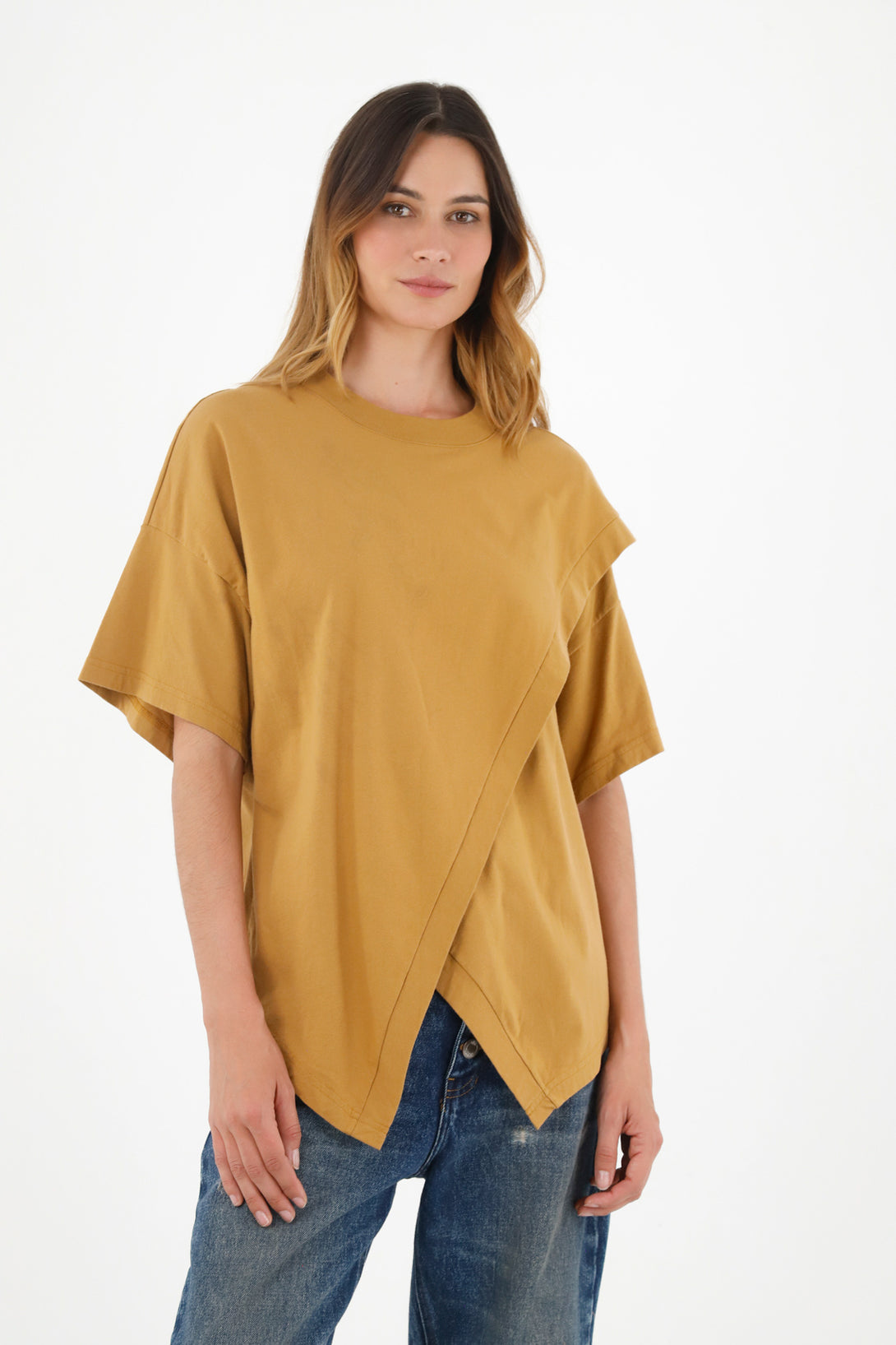 Camiseta oversize amarilla para mujer