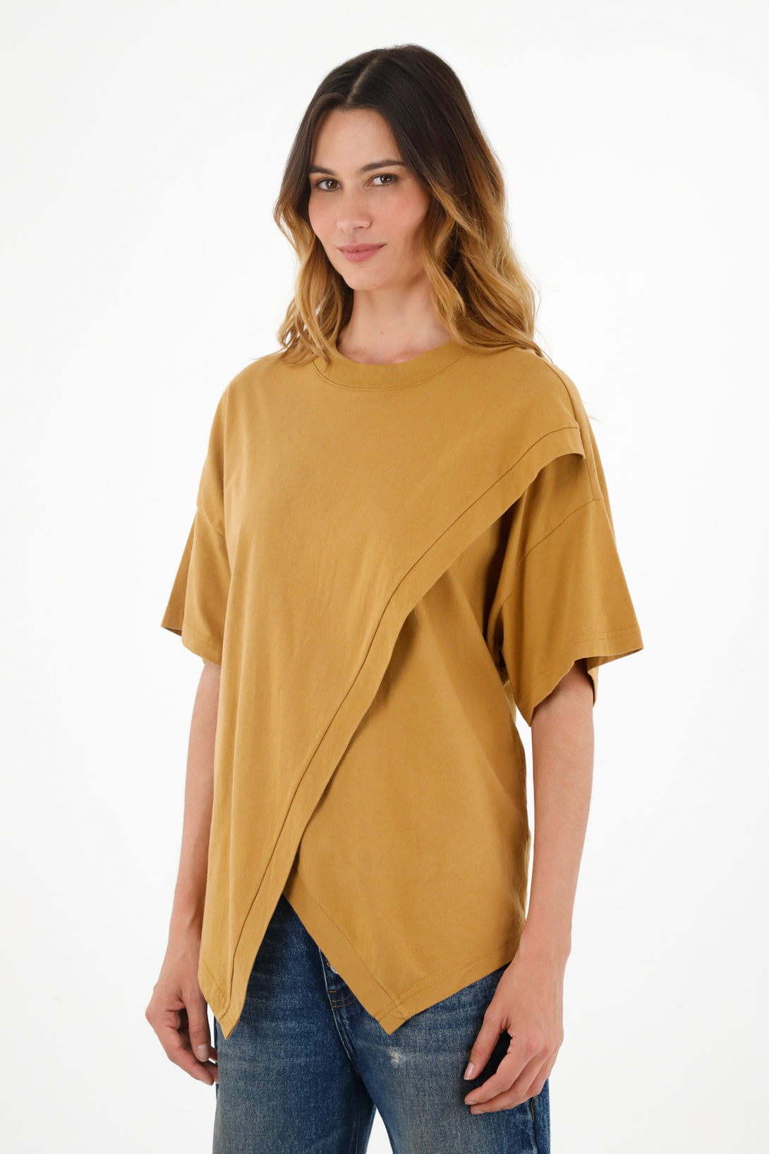 Camiseta oversize amarilla para mujer