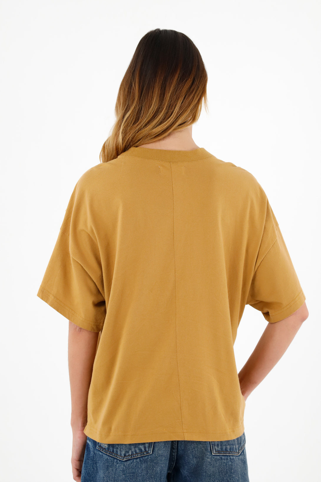 Camiseta oversize amarilla para mujer