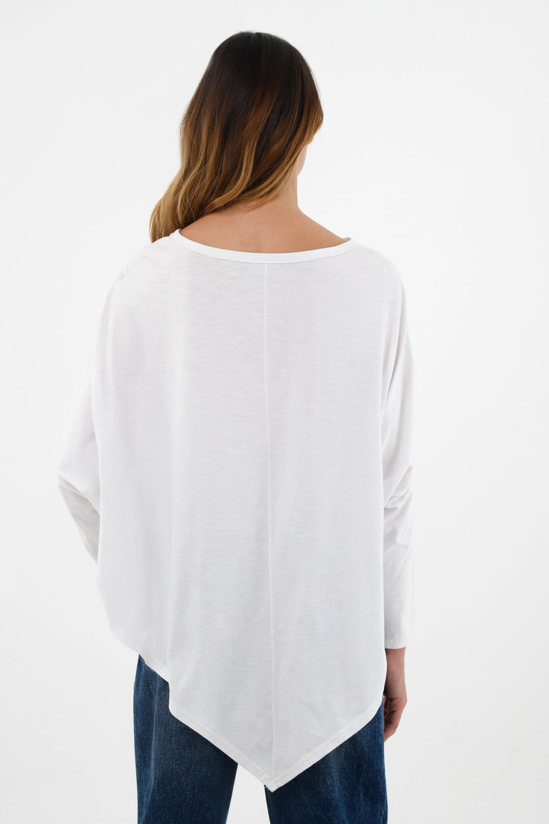 Women's White Oversized Long Sleeve Shirt