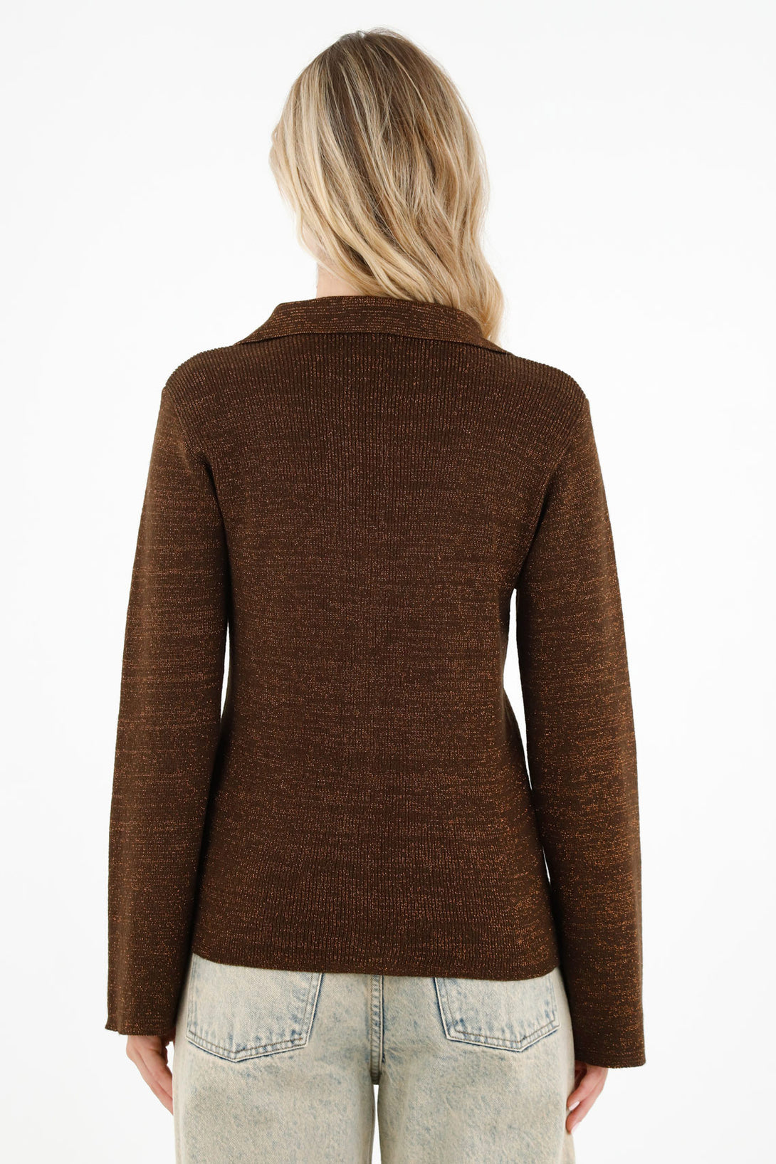 Women's Brown Knit Shirt