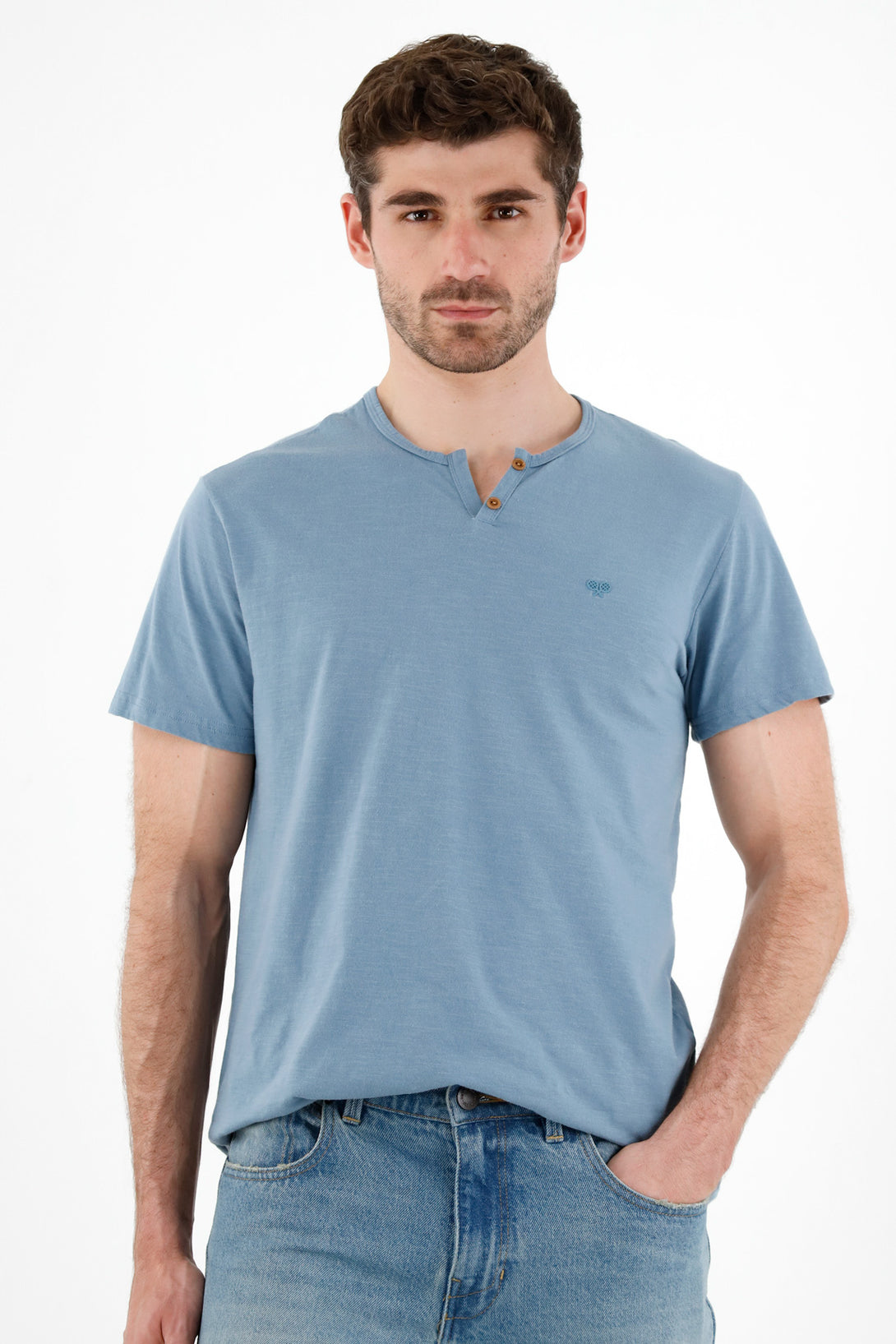 Men's Blue Short-Sleeve T-Shirt