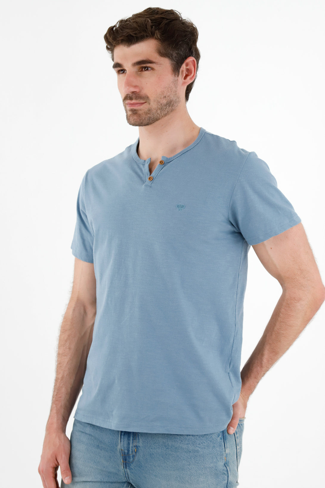 Men's Blue Short-Sleeve T-Shirt