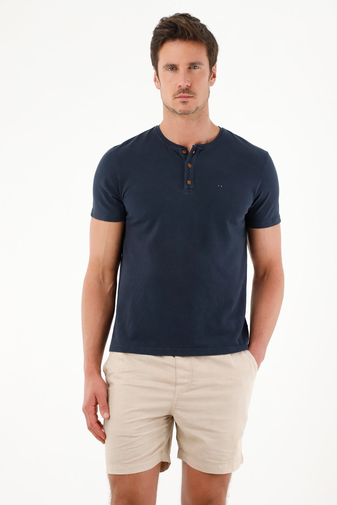 Men's Blue Regular Fit T-Shirt