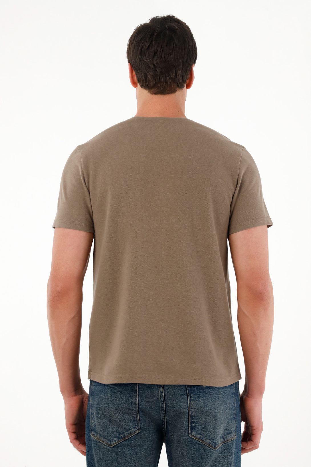 Men's Regular Fit Brown T-Shirt