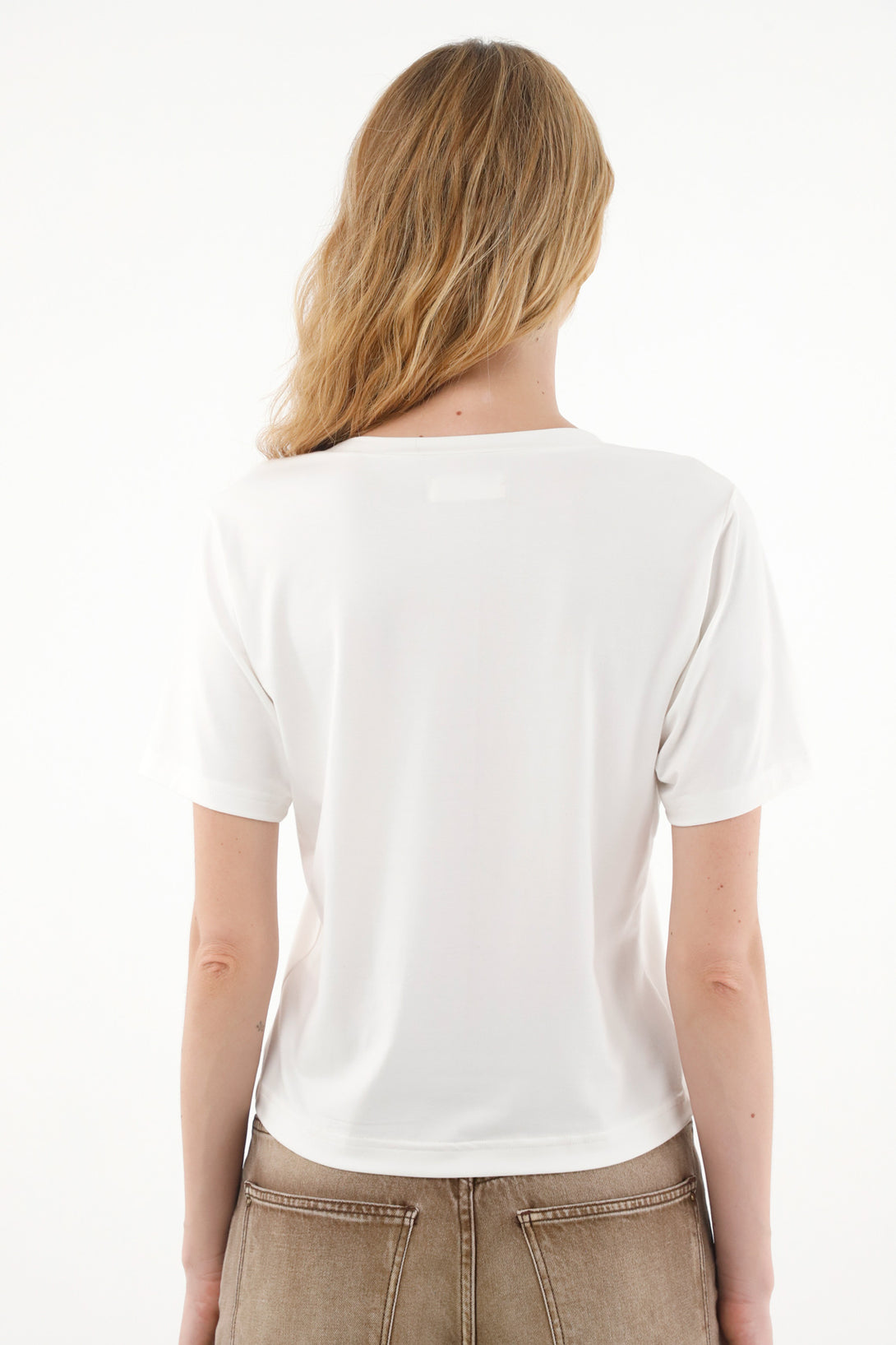 Women's Off-White Short-Sleeve T-Shirt